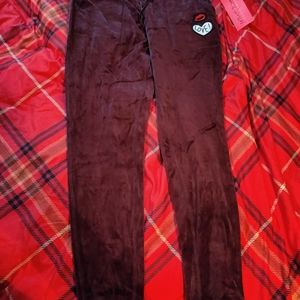 Betsey Johnson Performance Pants Velour Leggings with patches